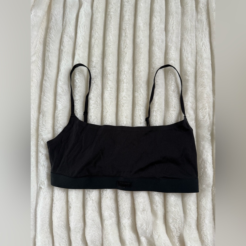Skims Black Logo Bralette